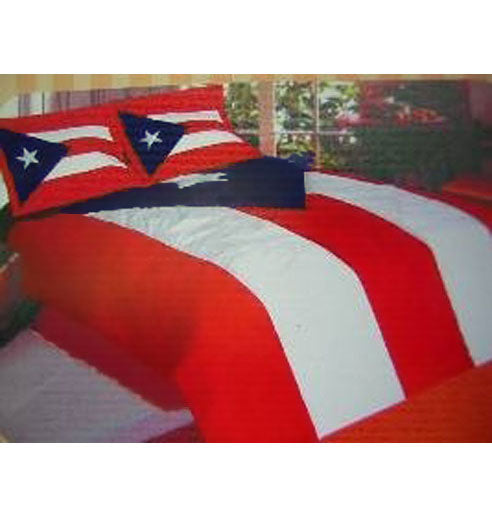 Puerto Rico Flag Quilt Comforter Set