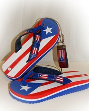 Puerto Rico flag flip-flops 76531