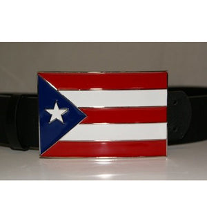 Puerto Rican flag belt buckle 81905