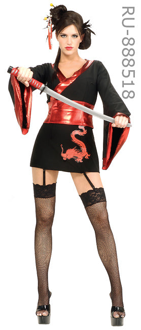 full view of sexy Samurai girl 2-pc costume 888518