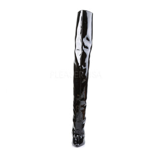 front Thigh high fetish boots with 6-inch spike steel heels Scream-3010