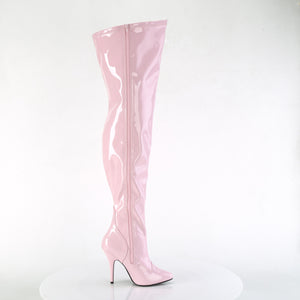 zipper of pink wide calf classic thigh boot with 5-inch stiletto heel Seduce-3000WC