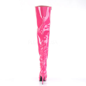 back of pink thigh boots with 5-inch spike heels Seduce-3010