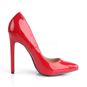 side of red pointed toe pump with 5-inch spike heels Sexy-20