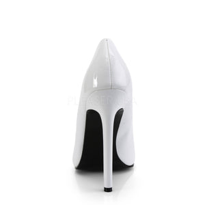 back of white pointed toe pump with 5-inch spike heels Sexy-20