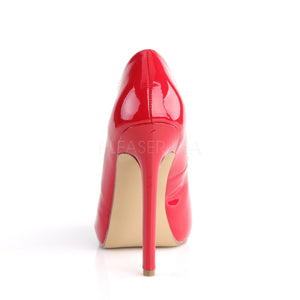 back of red Platform peep toe pump shoes with 5-inch heels Sexy-42