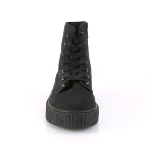 front of Unisex high top lace-up creeper sneaker round toe Sneeker-201