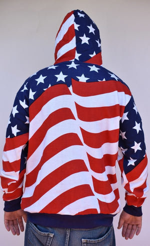 American Flag PULL-OVER Hoodie Sweatshirt