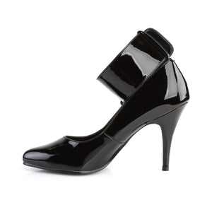 side view of wide band ankle strap pump shoes 4-inch heel Vanity-434