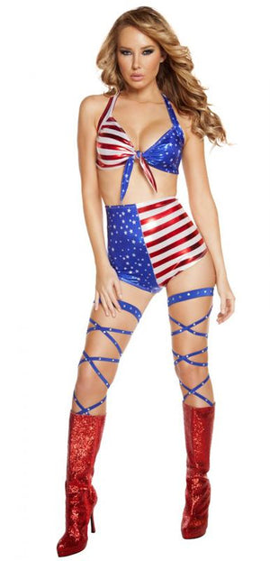 USA American Flag Pin-Up Costume 2-pc Set