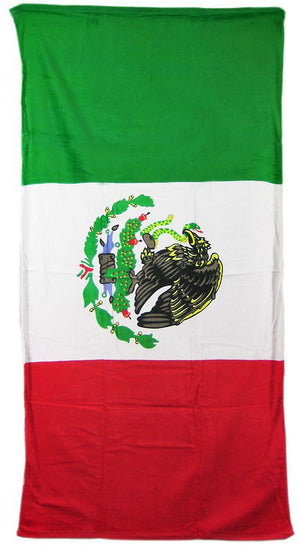 Mexican flag beach towel 084