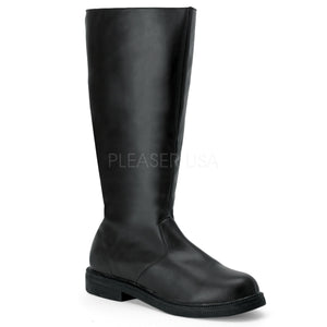 Men's pirate captain faux leather knee high boot with 1-inch heels Captain-100