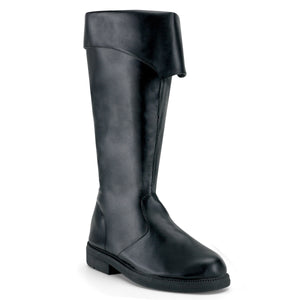 Men's pirate captain black knee boots with cuff CAPTAIN-105