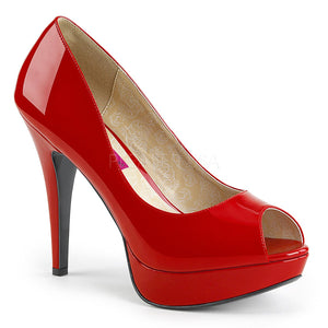 red peep toe pump 5-inch high heel shoes Chloe-01