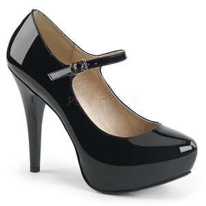 black Mary Jane pump shoes with 5-inch heels Chloe-02