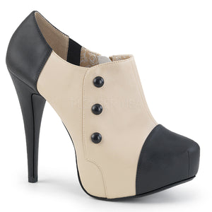 cream platform 3-button ankle boot with 5-inch Chloe-11