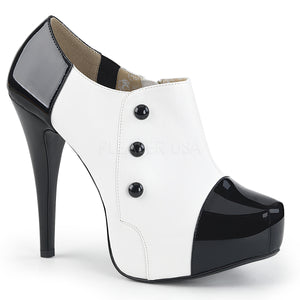 white platform 3-button ankle boot with 5-inch Chloe-11