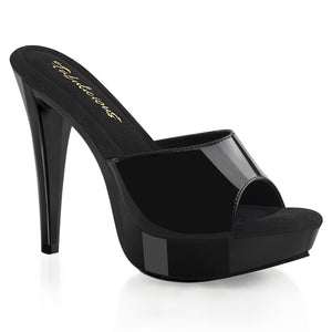 black slipper with 5-inch spike heel Cocktail-501