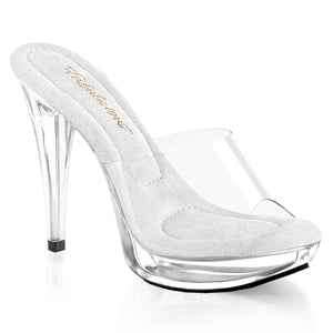 clear slipper with clear 5-inch spike heel Cocktail-501