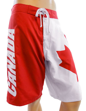 Canadian flag men's boardshorts swimsuit, Made in Canada. MBXCA