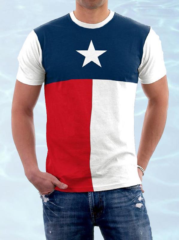 CS-PRBTEX Men's Texas Flag T-shirt