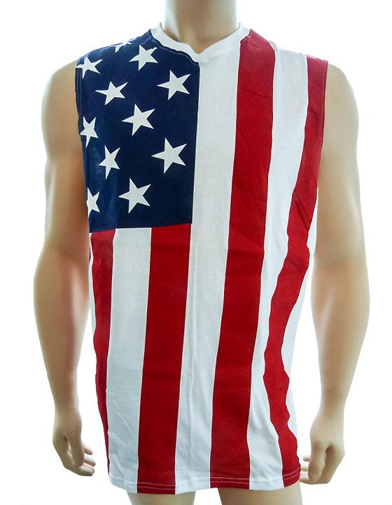 CS-NS3USA American Flag Sleeveless Shirt