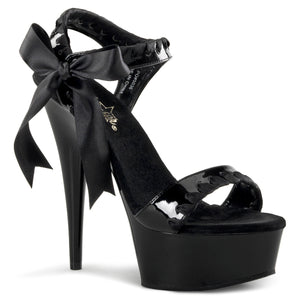 black ankle strap platform shoe 6-inch heel Delight-615