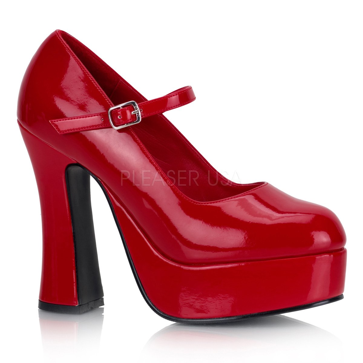 Amazon.com | Sungtin Chunky Block Heel Mary Jane Shoes Women Platform High  Heels Closed Square Toe Pumps Ankle Strap Party Dress Pumps Sandals 6M  Black | Shoes