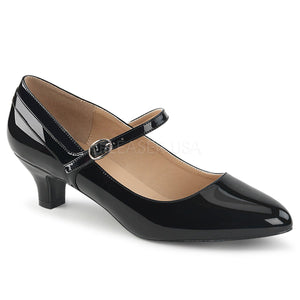 black Mary Jane pump with 2-inch kitten heel Fab-425
