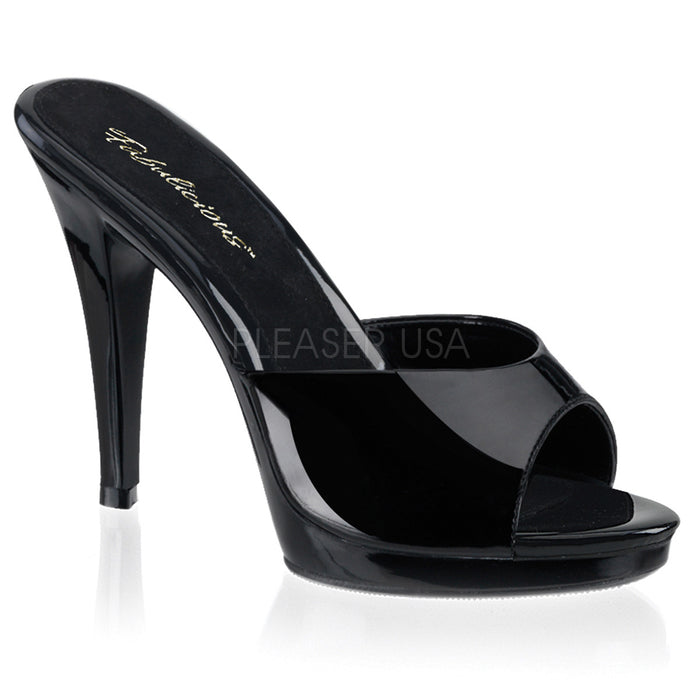 Black Slippers with 4-inch Heels PS-FLAIR-401-2