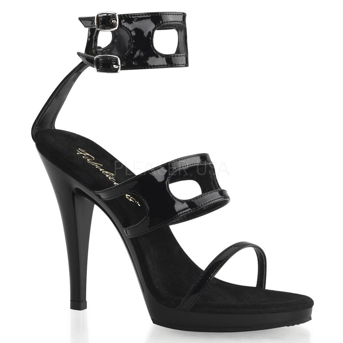 Black Sandals with 4.5-inch Heels PS-FLAIR-458