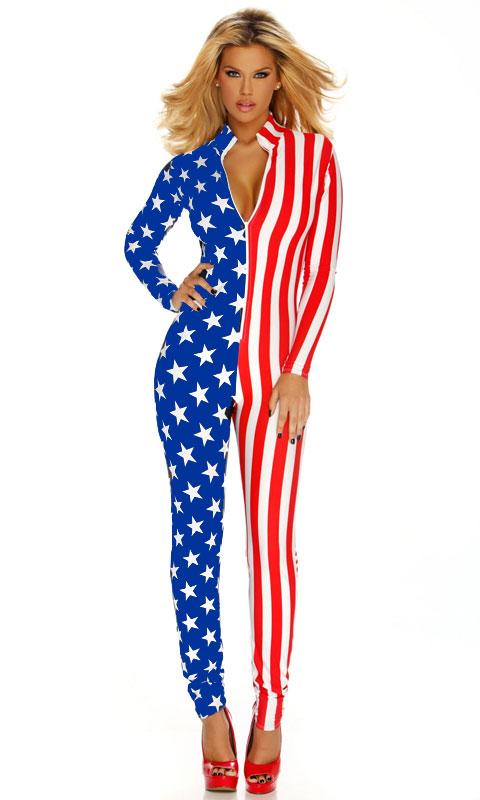 American Flag Stars and Stripes Jumpsuit