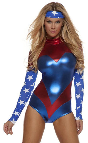 close-up of American Dream superhero costume 553714
