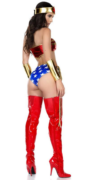 FP-555104 Victorious Vixen Wonder Woman 5-pc Costume