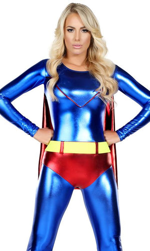 close up of Superwoman 2-pc superhero costume 555124
