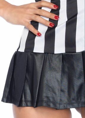 pleated referee skirt of game official girl 3-piece costume 83067