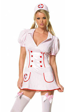 close up of candy striper nurse costume 83076