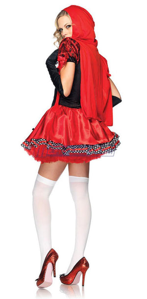 back view of Divine Miss Red Little Red Riding Hood costume 83846