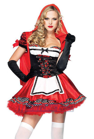 close up of Divine Miss Red Little Red Riding Hood costume 83846