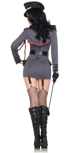 back view of General Punishment sexy adult 4-pc military costume 83942