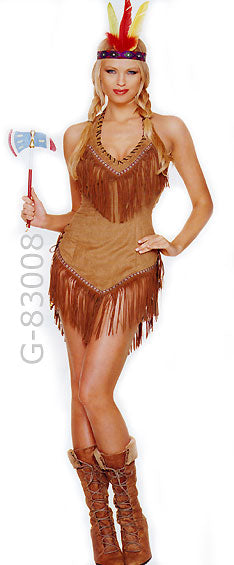 Indian girl 3-pc adult costume 83008