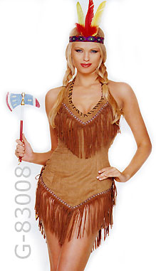 close up of Indian girl 3-pc adult costume 83008