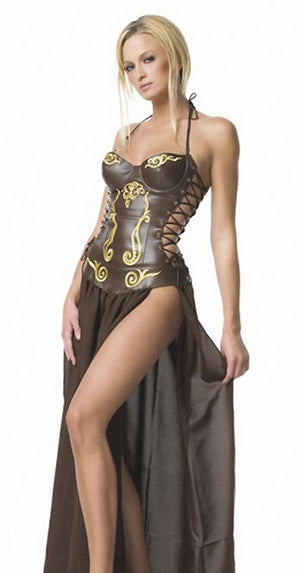 side slt of Slave Princess Leah costume gown 83129