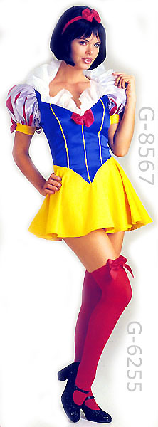 Snow White fairy tale cstume 8567 with red stockings