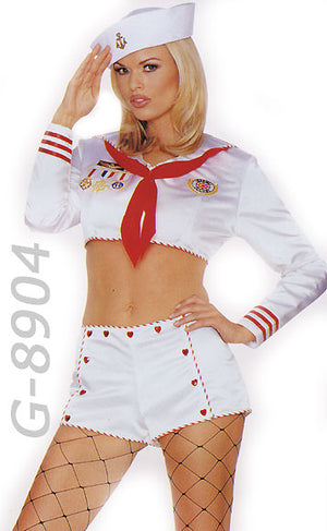 close up of sailor girl uniform 3-pc. adult costume 8904