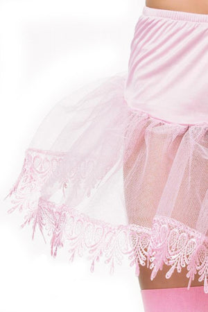close up of teardrop lace petticoat slip 8999S