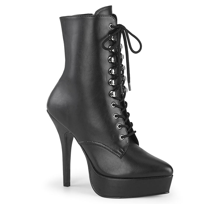 Front Lace-Up Ankle Boots with 5-Inch heel INDULGE-1020