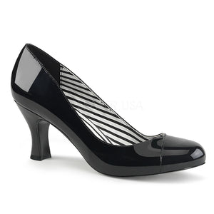 black closed toe pump shoes with 3-inch heels Jenna-01