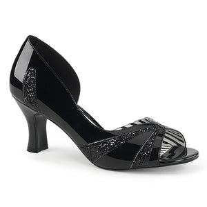 black peep toe D'Orsay pump 3-inch heel Jenna-03