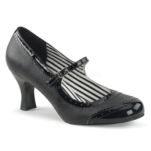 black Spectator Mary Jane pump shoes with 3-inch heels Jenna-06